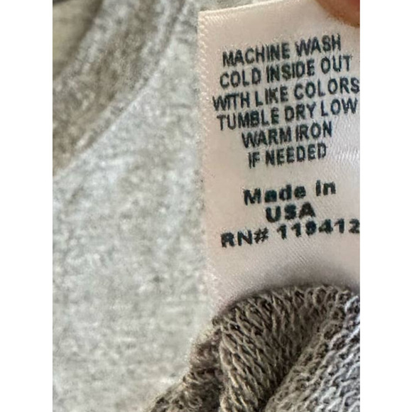 MONROW X SOULCYCLE Embroidered Heather Gray Sweatshirt Top Henley Size Small - Picture 5 of 7